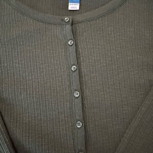 Old Navy Women’s Henley Shirt Size Medium Green